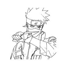 Naruto para colorir kakashi kunai