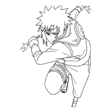 Naruto para colorir minato lutando