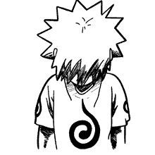 Naruto para colorir naruto triste