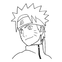 Naruto para colorir otimista