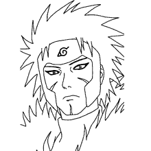 Naruto para colorir retrato hashirama