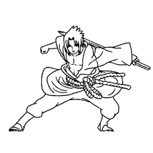 Naruto para colorir sasuke adulto