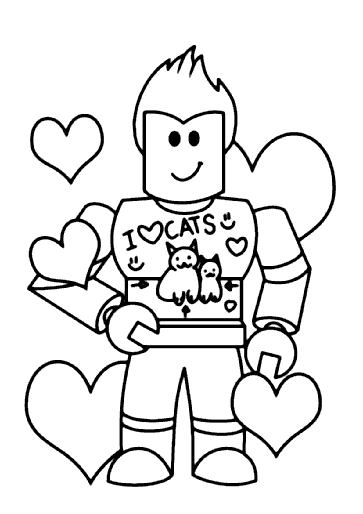 Roblox avatar sketch #1 em 2023  Desenho simples de gato, Rabiscos  aleatórios, Desenhos lindos para colorir