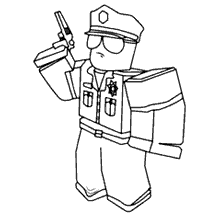 Polícia Roblox para colorir