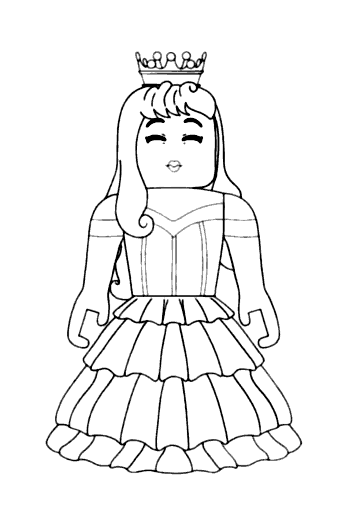 Princesa Roblox para colorir