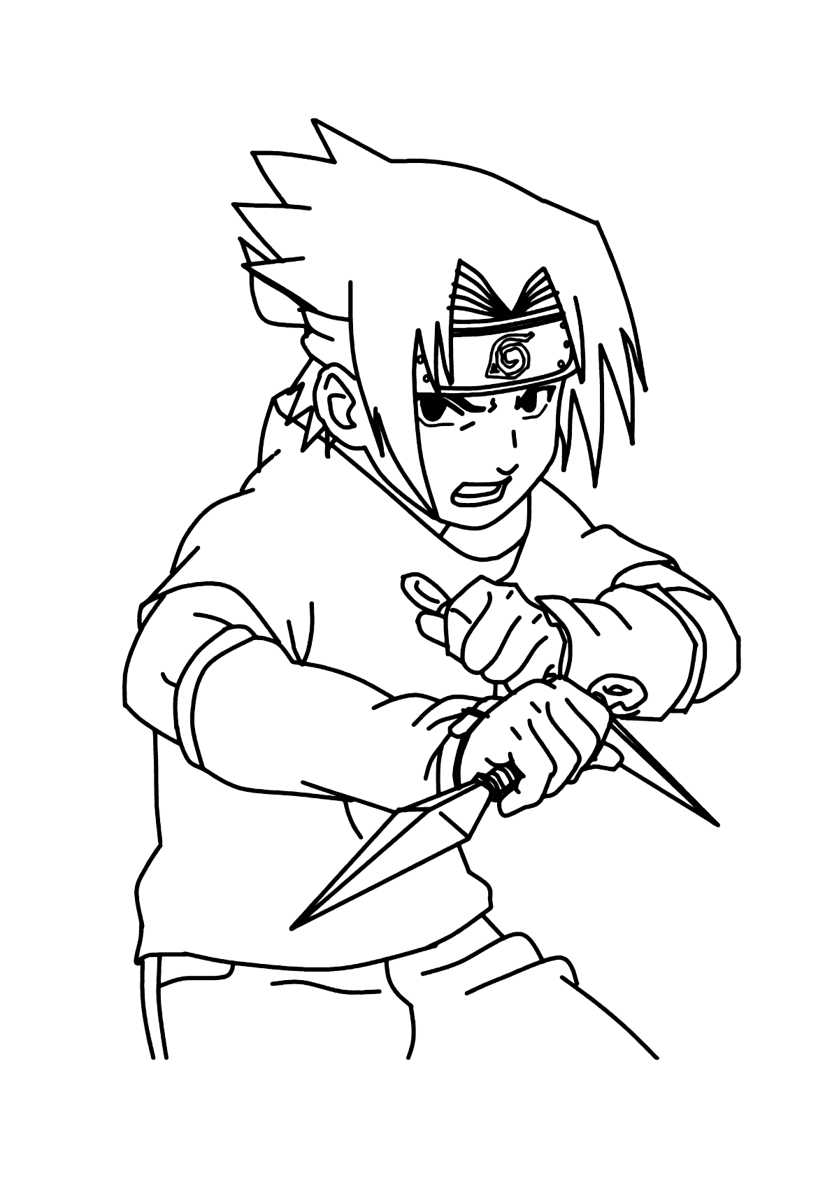 Sasuke Uchiha Preto e branco Livro de colorir clã Uchiha Desenho, olho  direito, ângulo, branco, rosto png