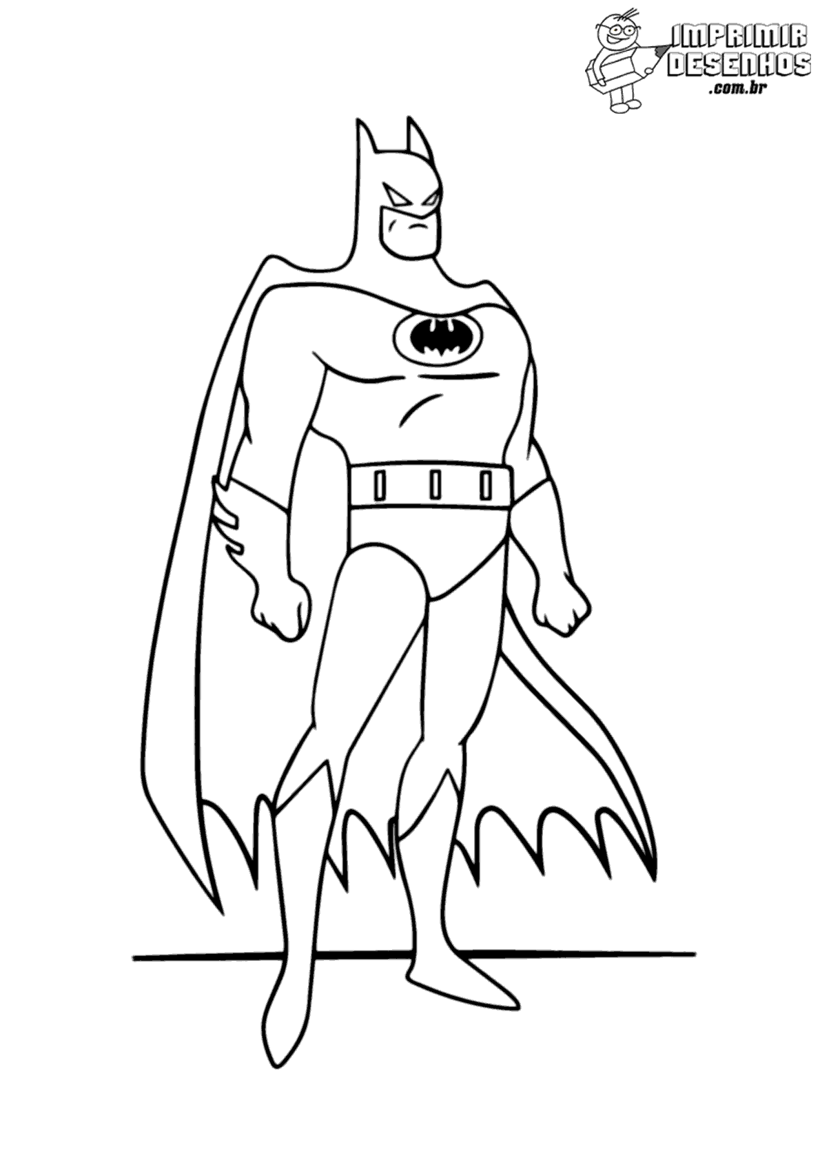 Batman clássico para colorir e pintar - Imprimir Desenhos