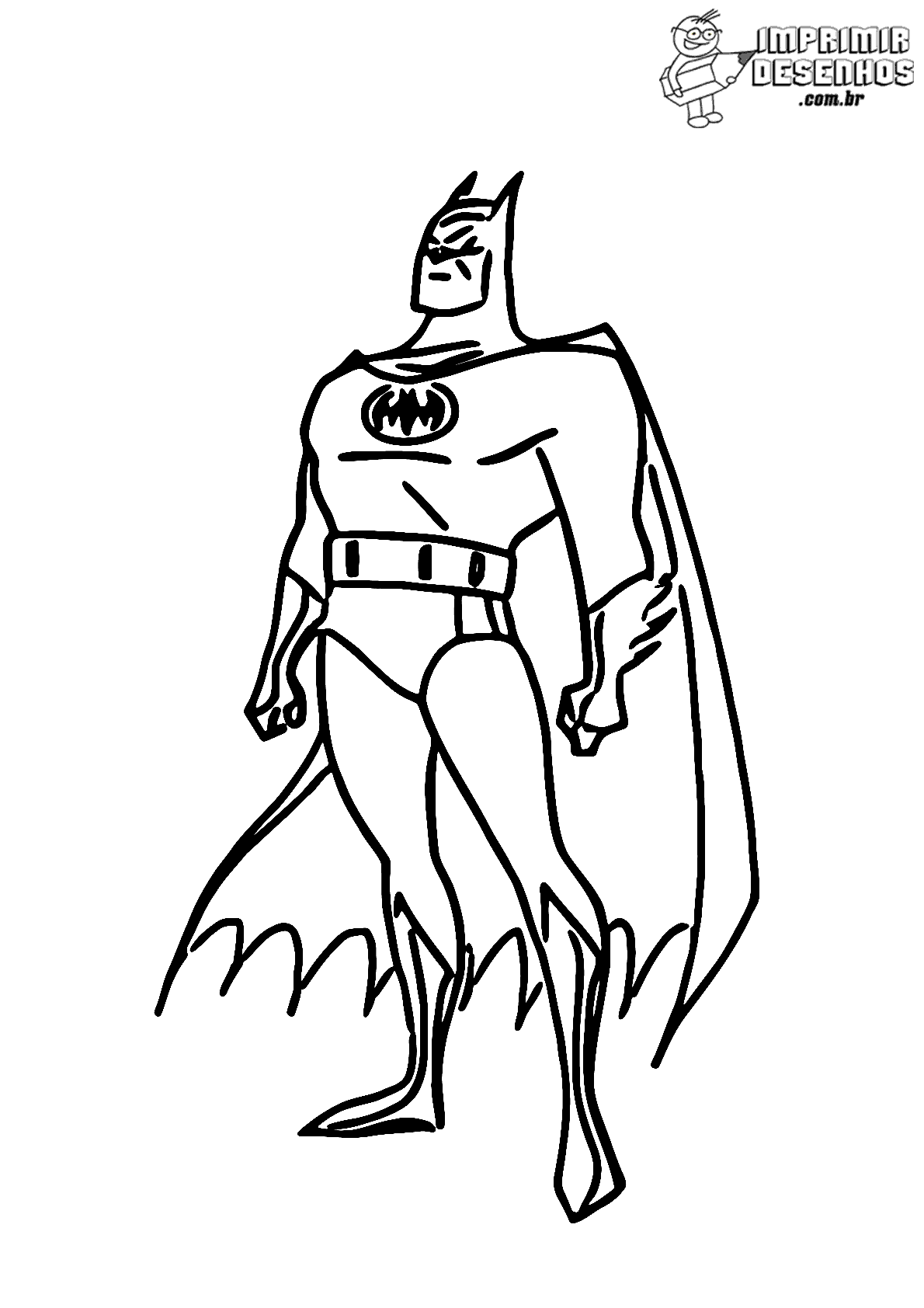 Batman minimalista para colorir