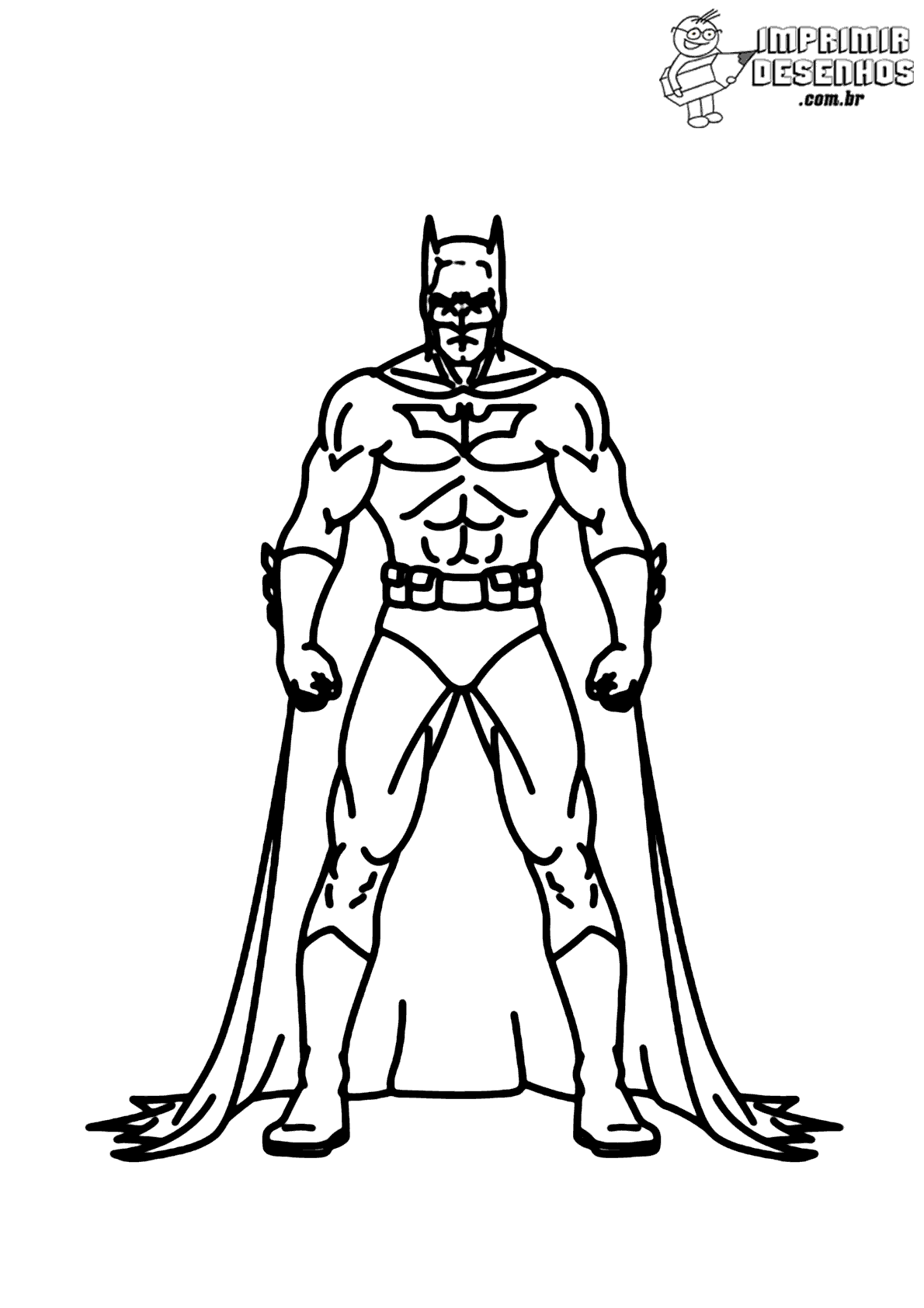 Batman para colorir bravo