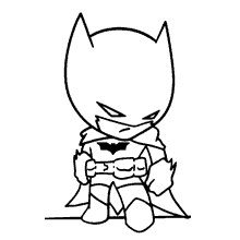 Batman para colorir chibi bravo