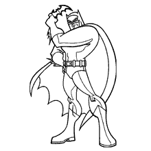 Batman para colorir com batarang