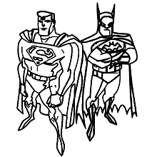 Batman para colorir com superman