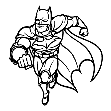 Batman para colorir correndo