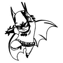 Batman para colorir fofo bravo