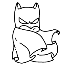 Batman para colorir pequeno e bravo