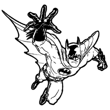 Batman para colorir voando