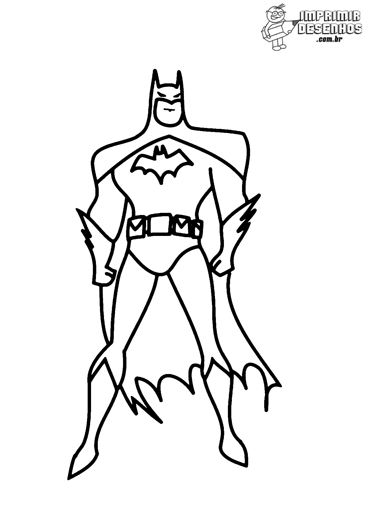 Batman simples para colorir - Imprimir Desenhos