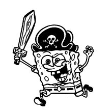 Bob esponja para colorir pirata