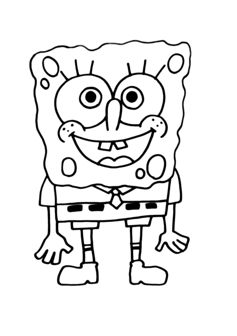 Bob Esponja Simples Para Colorir Imprimir Desenhos