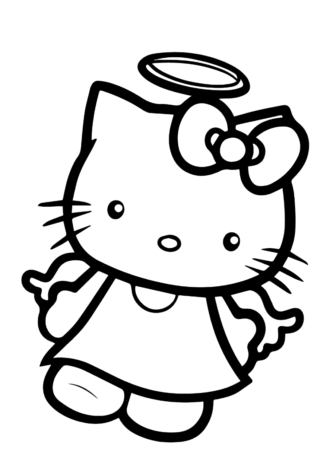 Hello Kitty Anjinha Para Colorir Imprimir Desenhos 7544