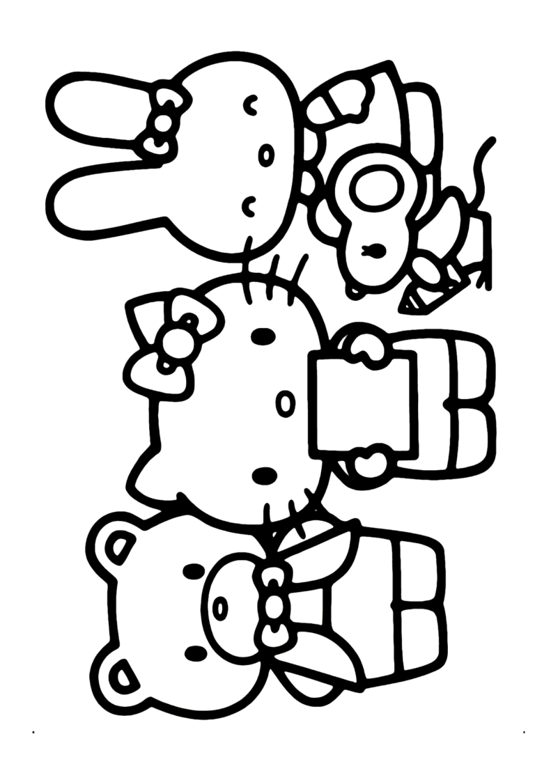 Hello Kitty E Amigos Para Colorir Imprimir Desenhos 4356