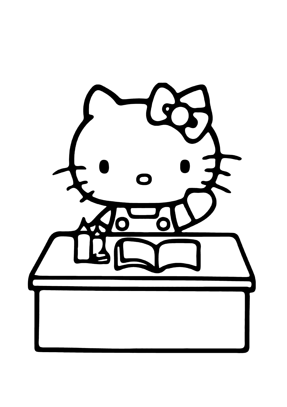 Hello Kitty para colorir em 2023  Hello kitty, Desenhos da hello kitty  para colorir, Desenho da hello kitty