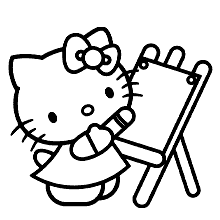 hello kitty para colorir artista