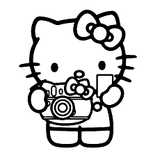 hello kitty para colorir fotografa