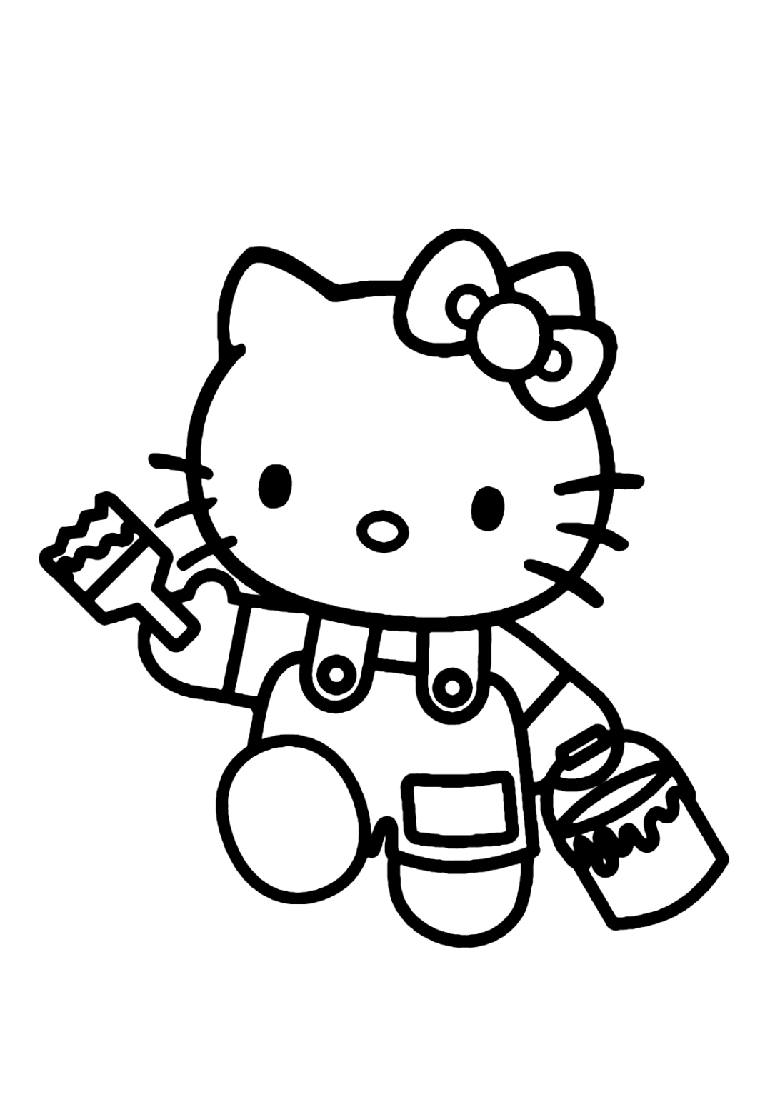 Hello Kitty Pintora Para Colorir Imprimir Desenhos 2849