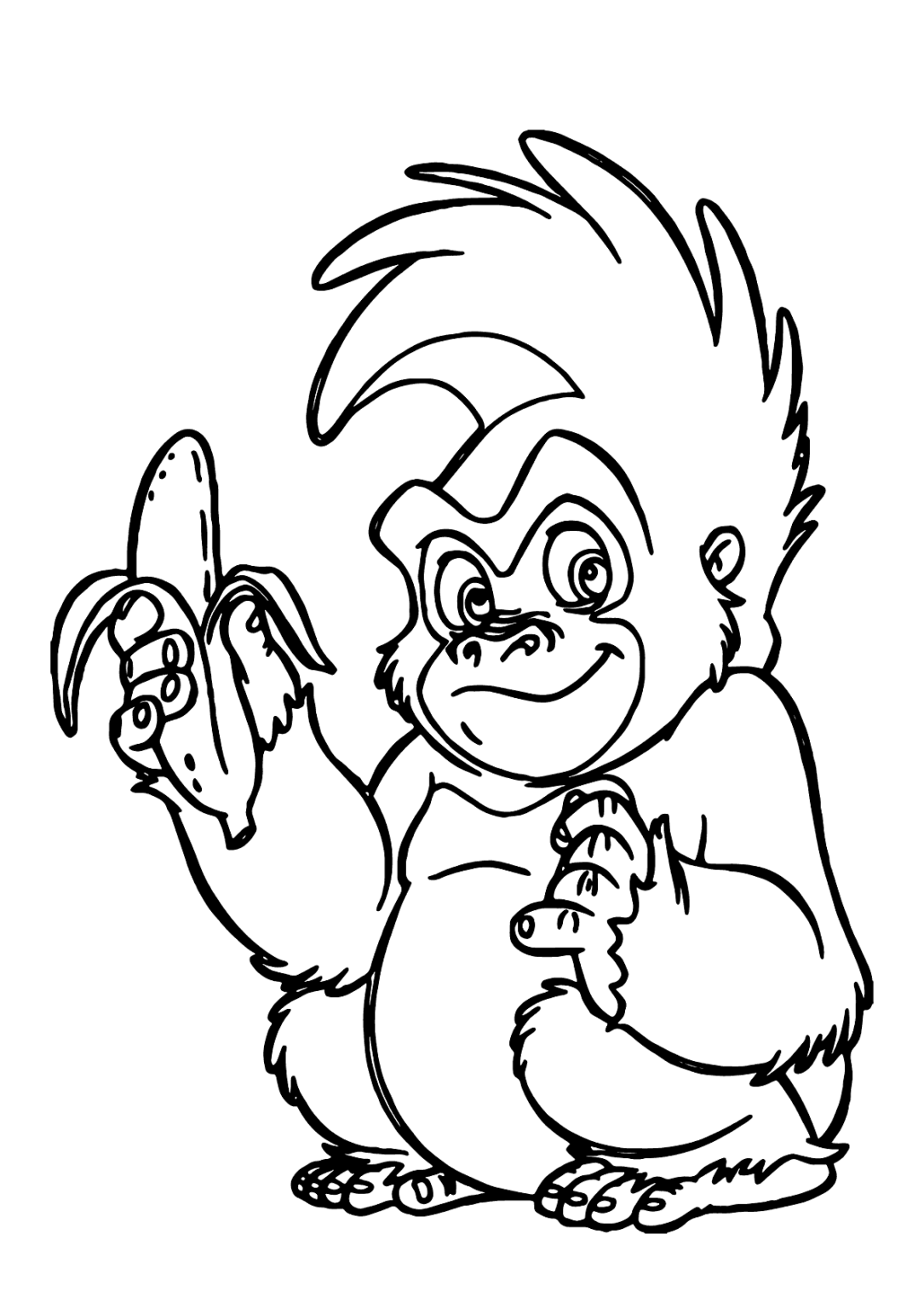 Macaco bonitinho para colorir - Imprimir Desenhos