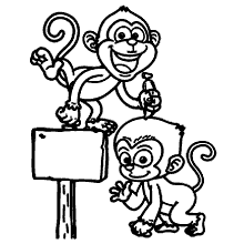 macacos para colorir amigos