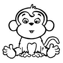 macacos para colorir bebe