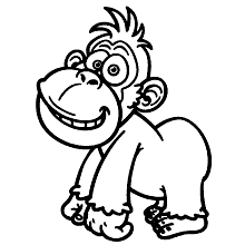 macacos para colorir gorila
