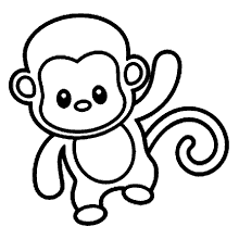 40 Desenhos de Macacos fofos para Colorir