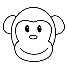 macacos para colorir rosto