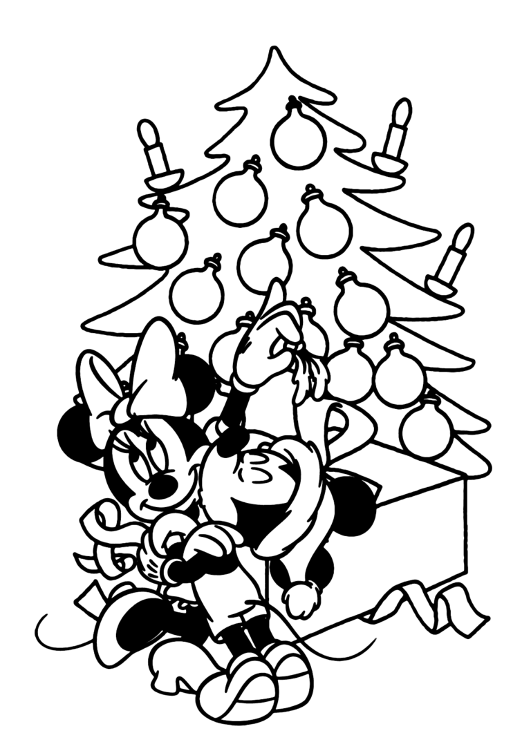 Minnie árvore de natal para colorir Imprimir Desenhos