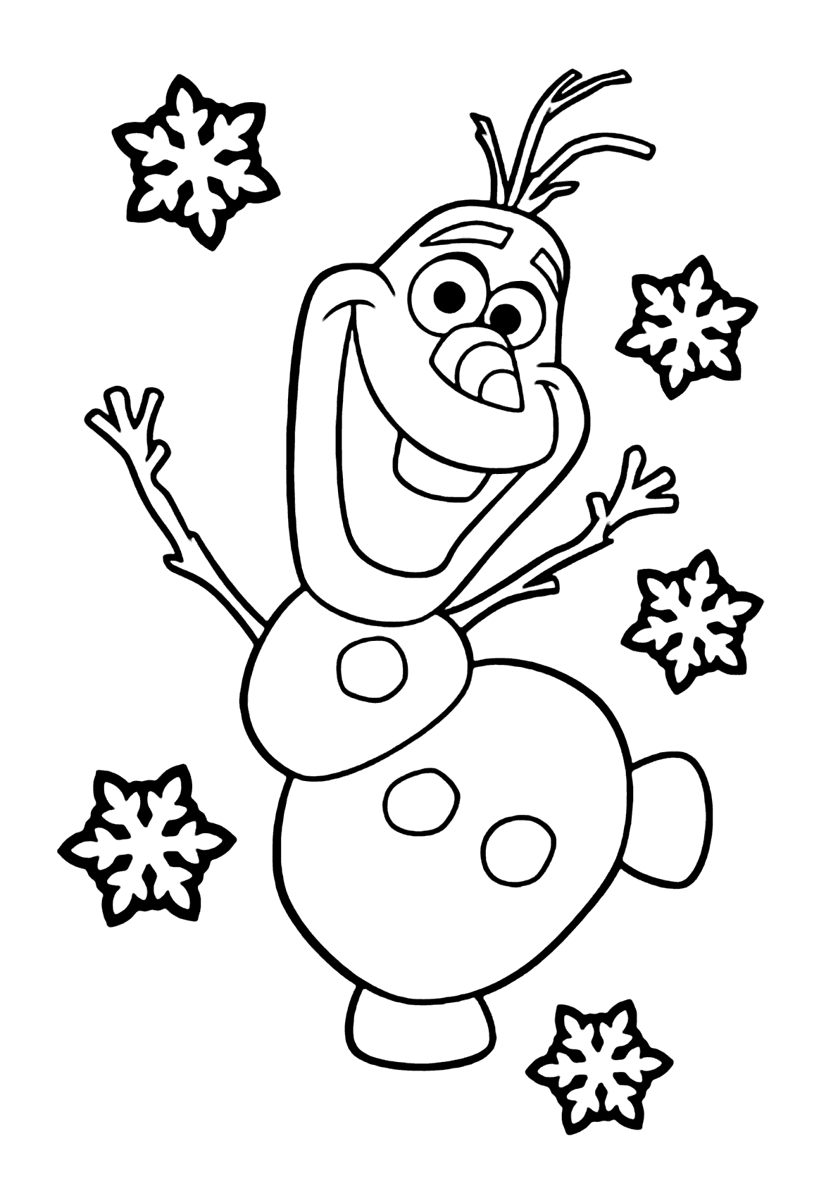 Olaf - Frozen desenho pra colorir