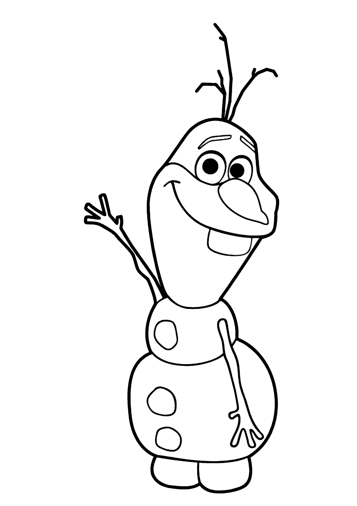 Olaf - Frozen desenho pra colorir