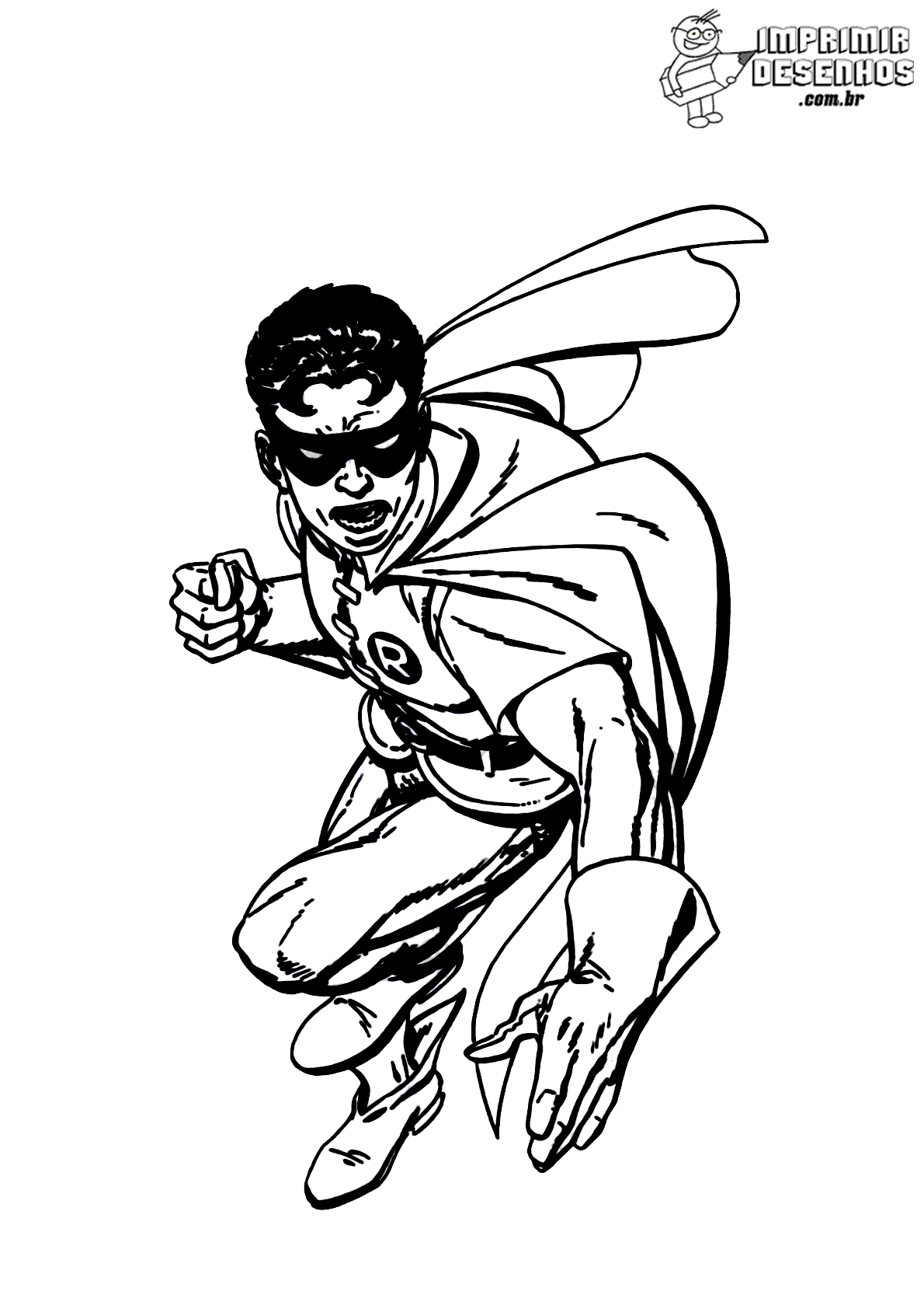 Robin realista para colorir