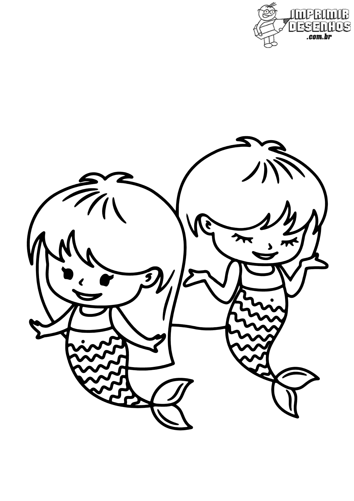 Desenhos para colorir de melhores amigas 