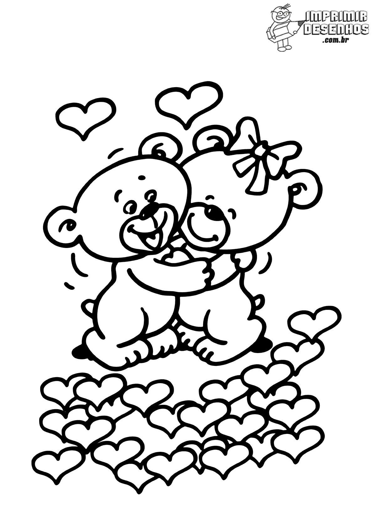 Desenhos para colorir de desenho de um urso fofo para colorir online  