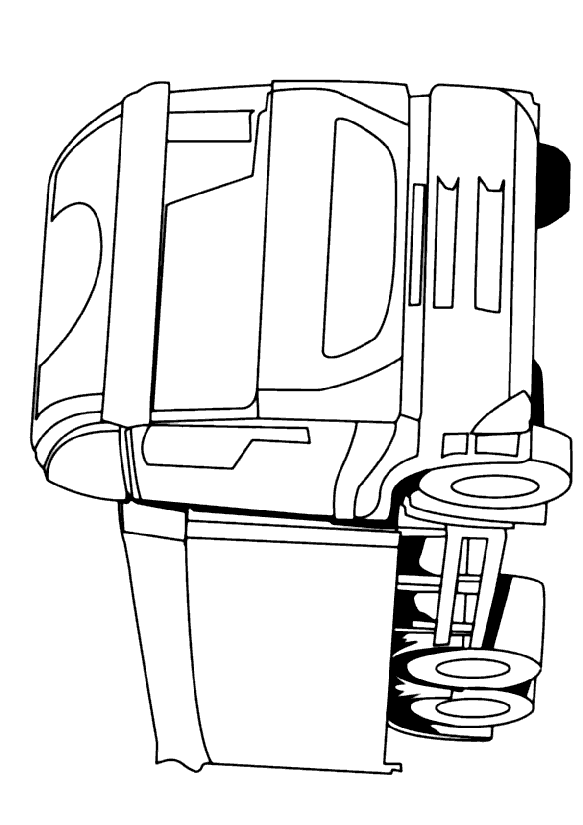 Desenhos para colorir de desenho de um caminhão de carga para colorir  