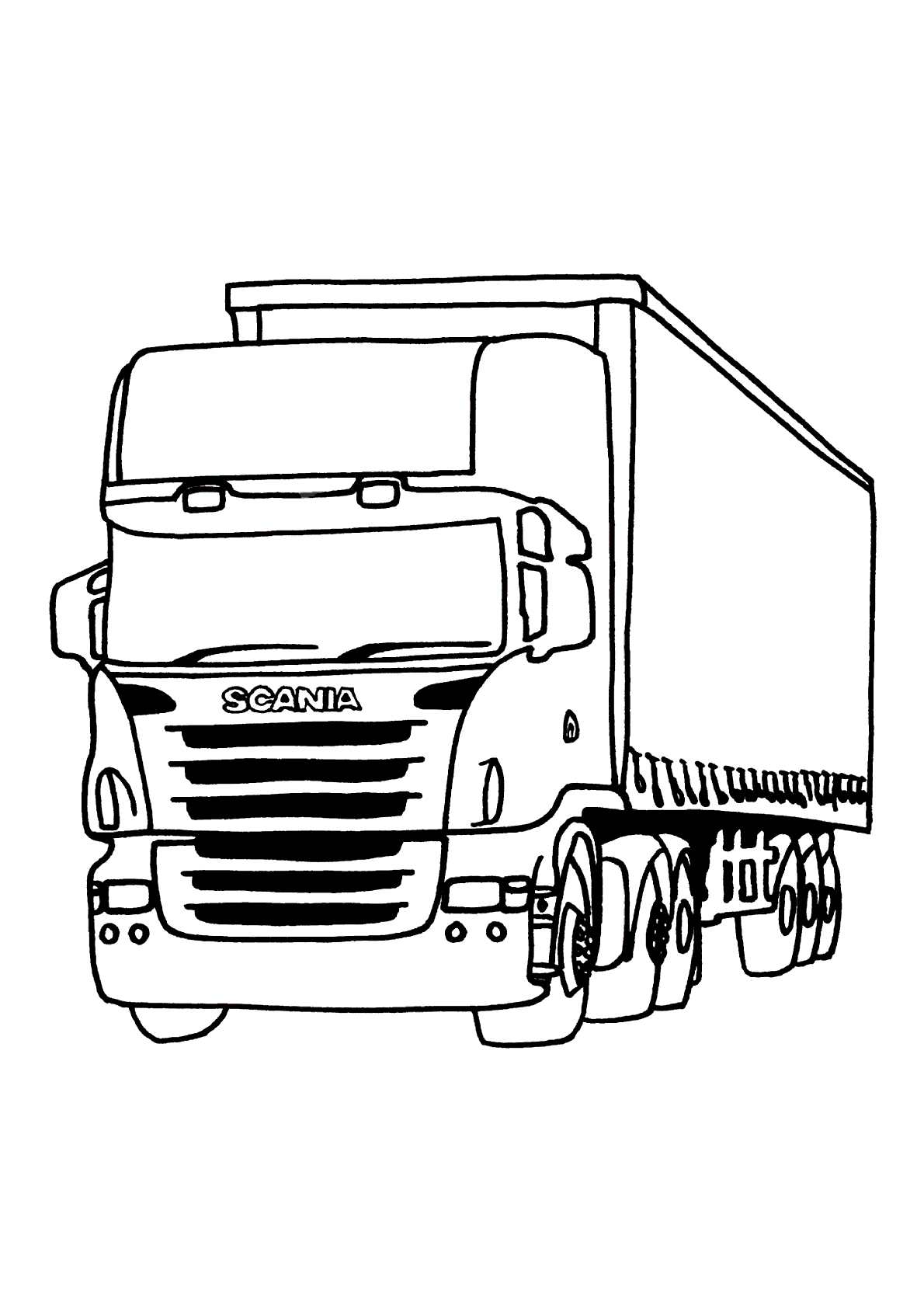 Desenho de caminhão para colorir