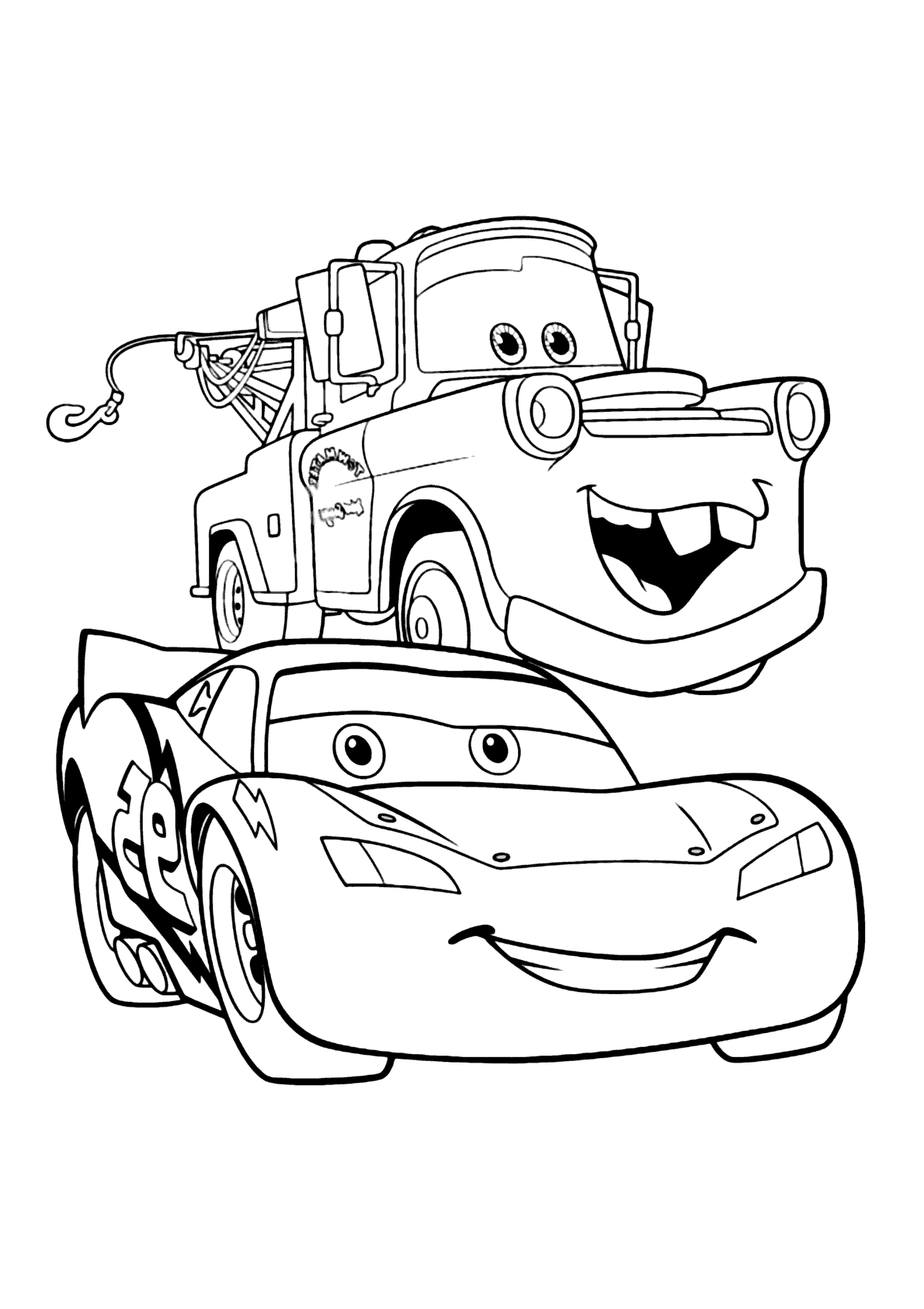 Desenho - Carro e Caminhão - Colorir e Pintar - Desenhos Para Colorir