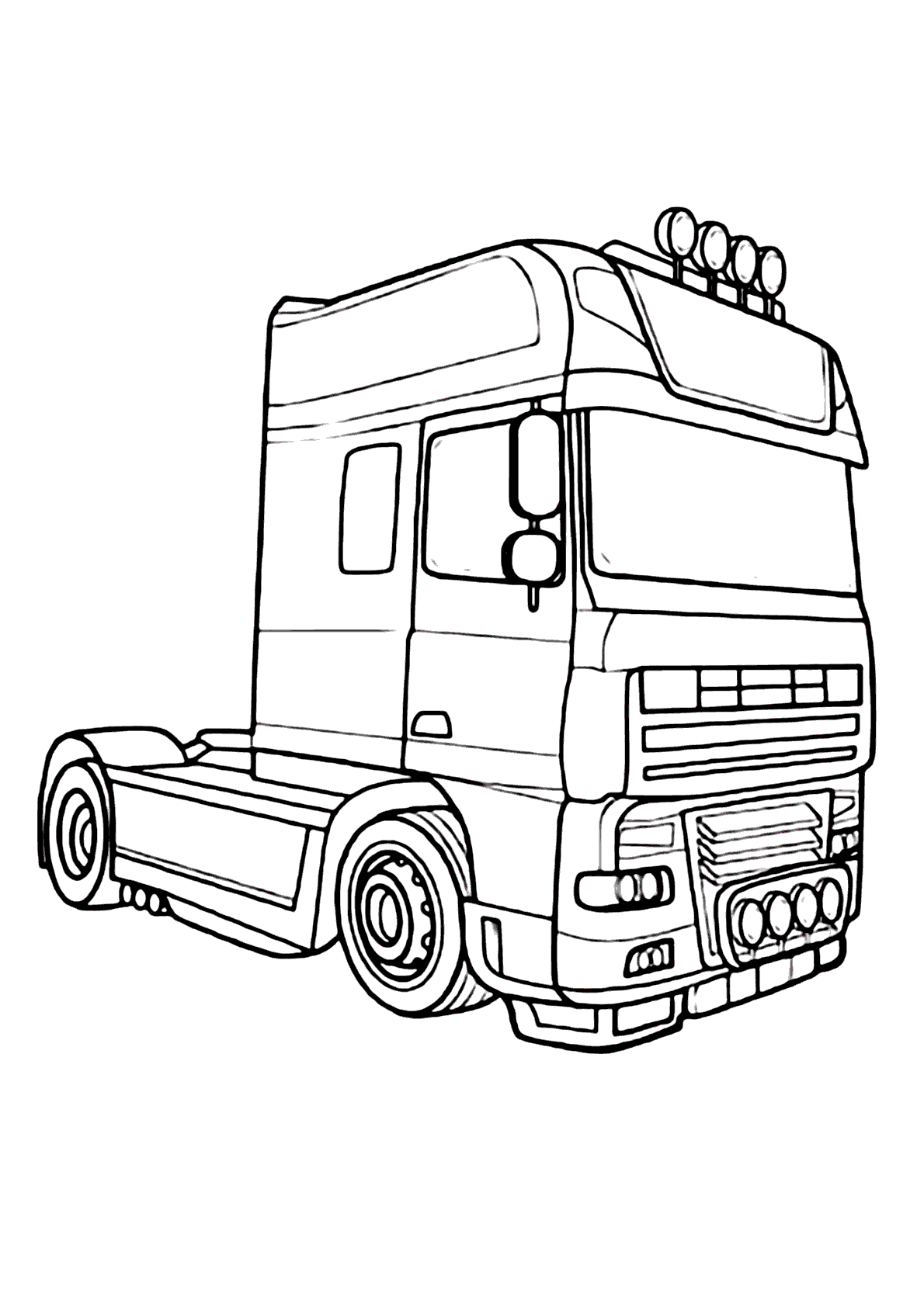 Caminhão – Desenhos para Colorir