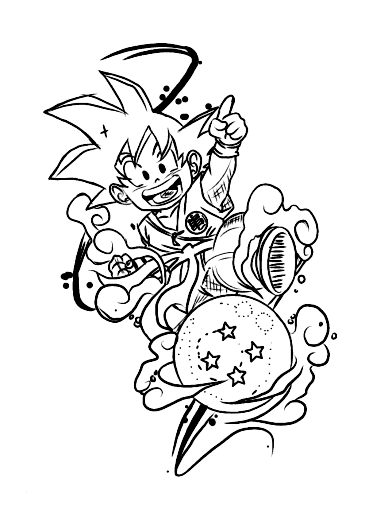 desenho para colorir dragon_ball_z_06 - OrigamiAmi