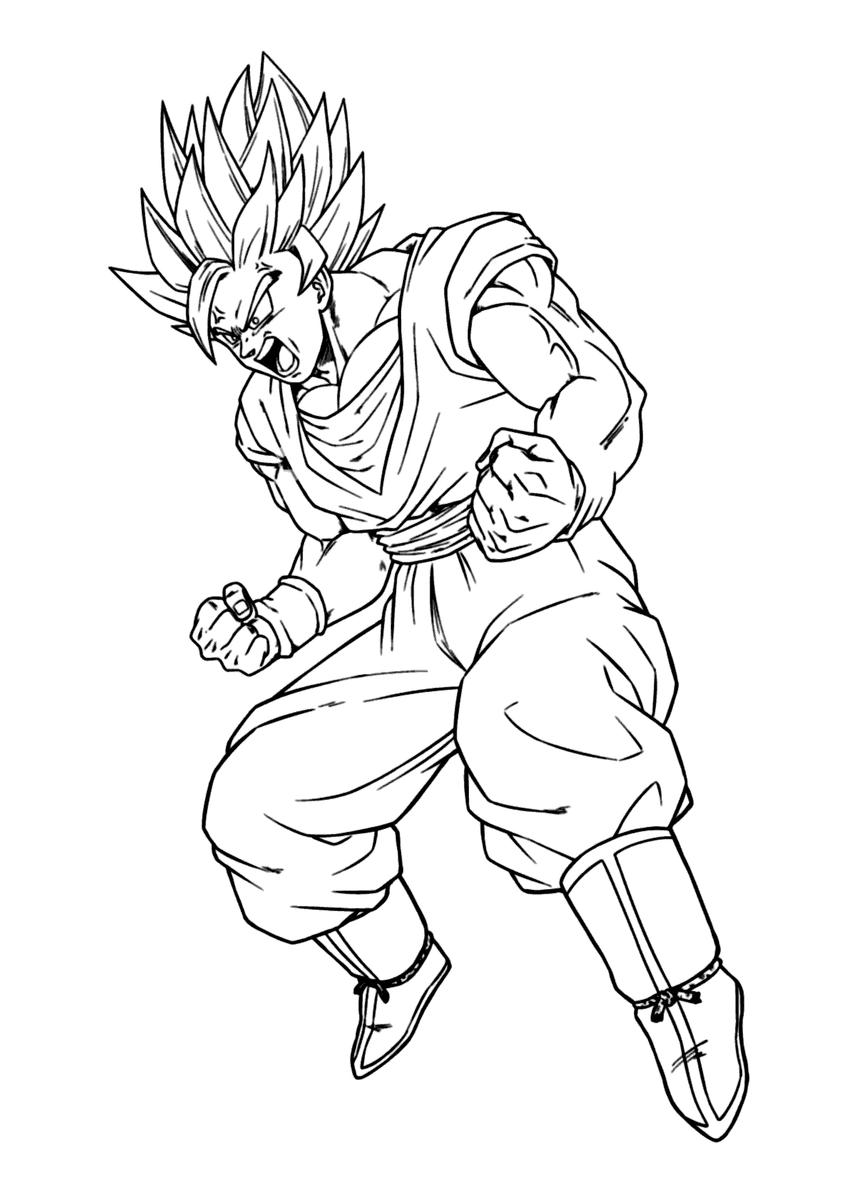 Goku pratica prática difícil Desenhos para colorir - Desenhos para colorir  gratuitos para impressão