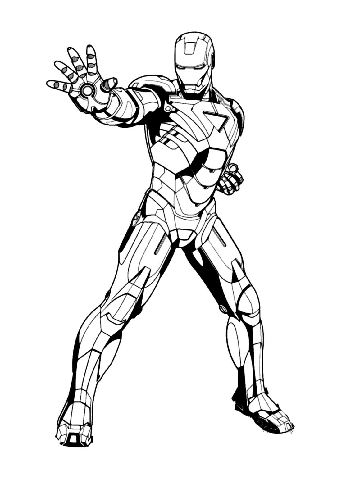 Homem de ferro forte para colorir - Imprimir Desenhos