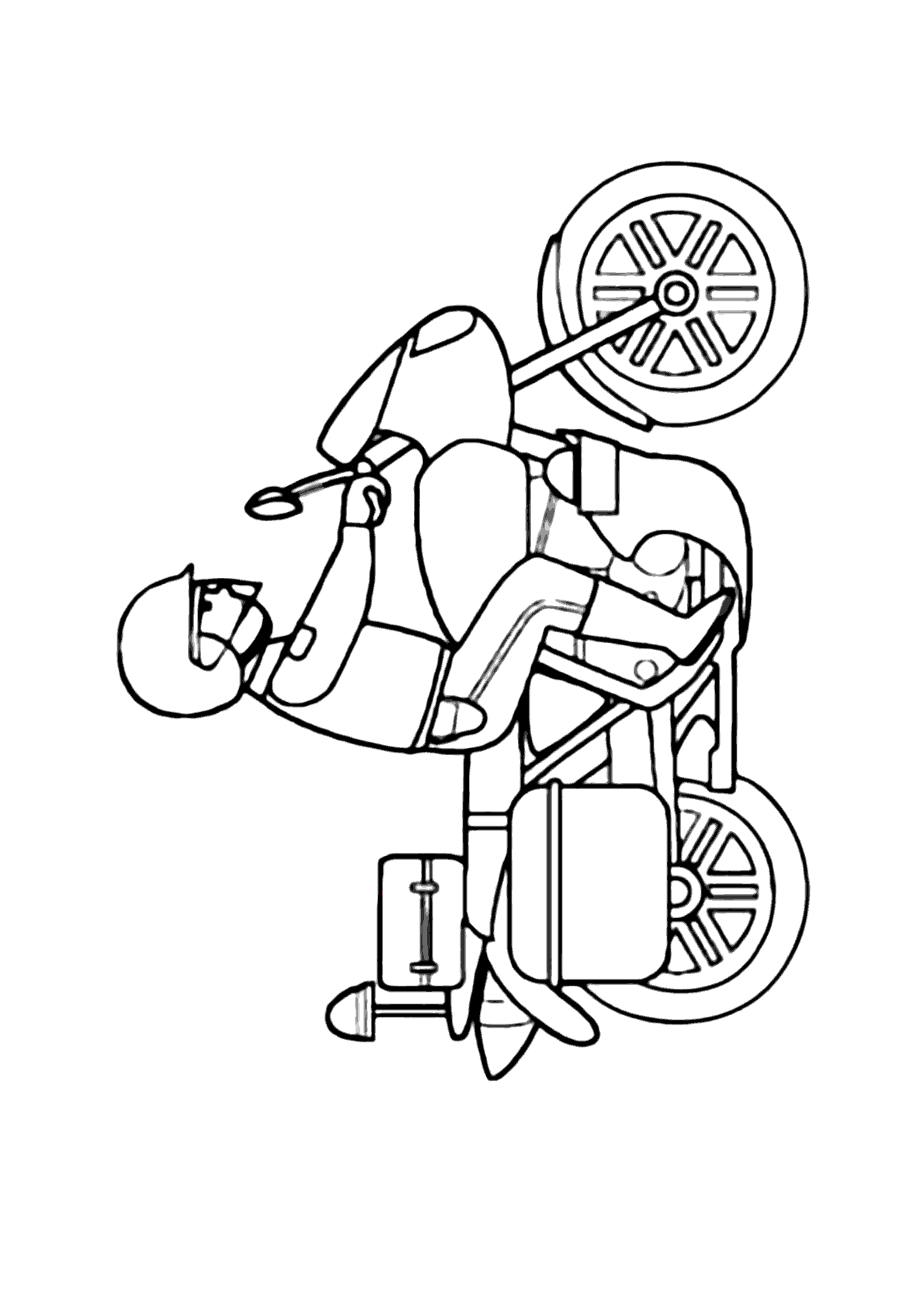 página para colorir de moto da polícia para crianças 12902431