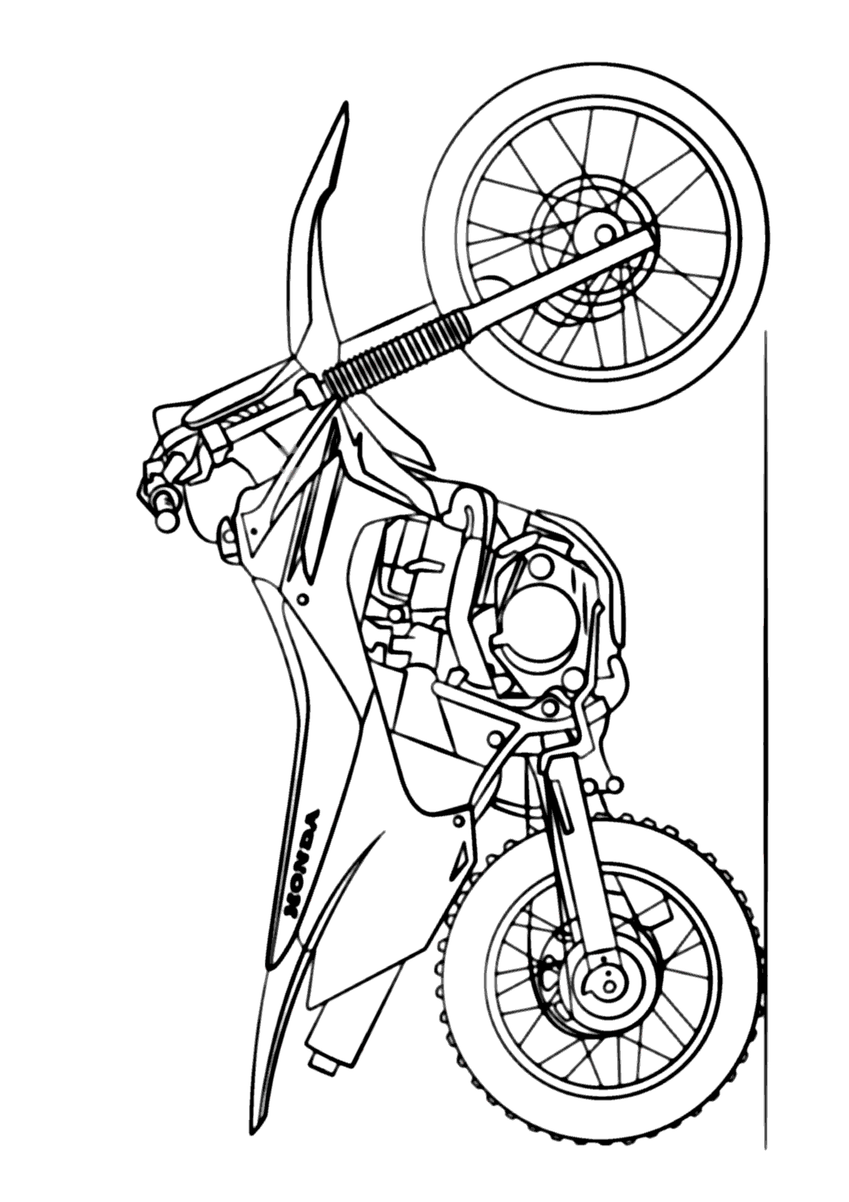 Desenho de Motocross para Colorir - Colorir.com